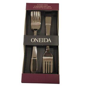 ONEIDA LYDELL 8 Dinner Forks Stainless Steel